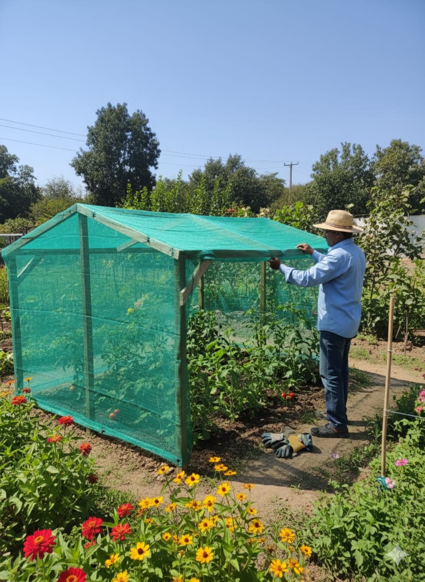Garware Agro Shade Net – 3m x 50m Roll (Green Black / Green Green) | UV Stabilized, Premium Quality Farming Net