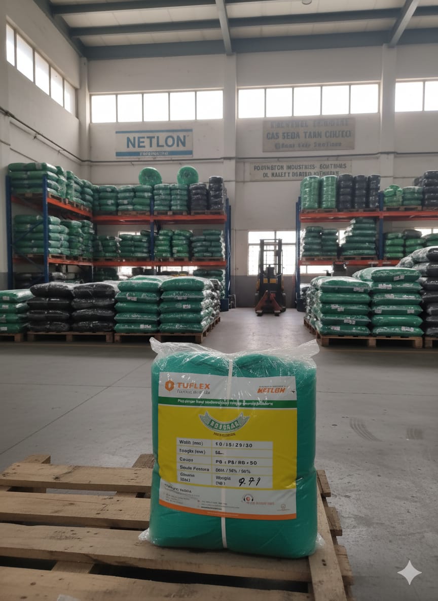 Rakshak Agro Shade Net – Tuflex Netlon | Premium HDPE Shade Net (3m x 50m Roll)